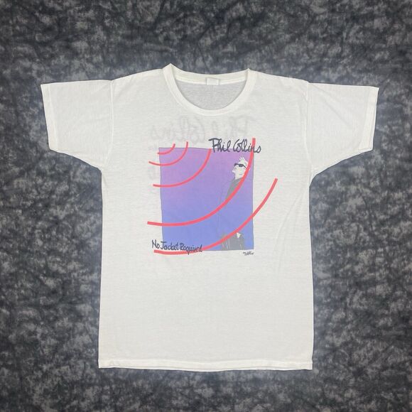 Phil Collins TShirt No Jacket Required Hot Tub Club Tour 1985 Mens Size XL - Picture 1 of 13